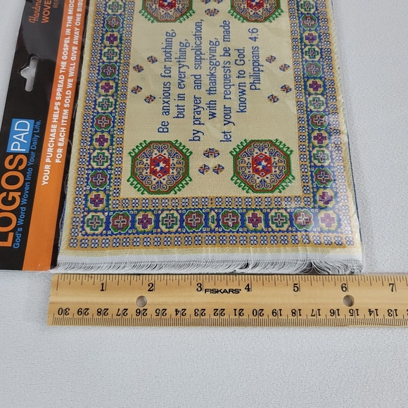 Woven Mini Rug Mouse Pad - Philippians 4:6 - Make in Turkey - Picture 7 of 10